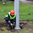 Монтаж металлических опор и мачт освещения 